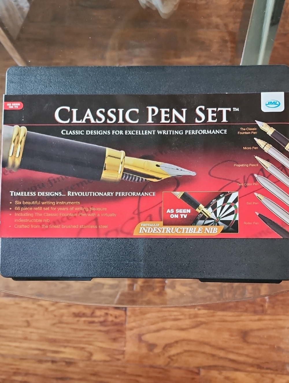 Classic JML Pen Set with Gold Accents - Black and Gold As Seen On TV